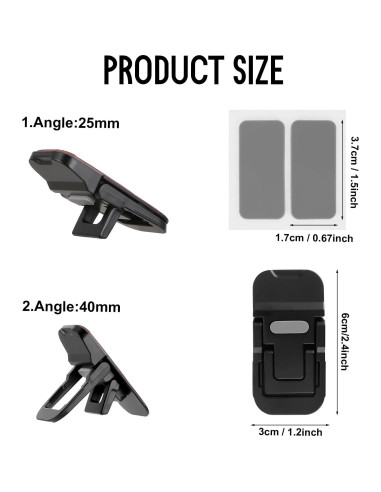 Soporte Portátil para Teclado JJUNW - 2 Pcs, Ajustable, Negro