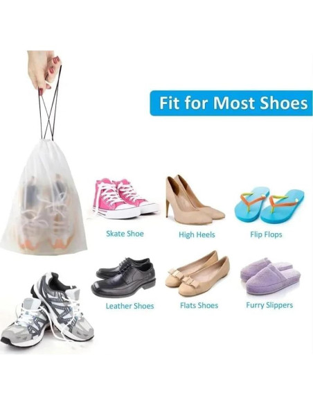 10 Bolsas de Almacenamiento de Zapatos Ecológicas Medianas 10 Bolsas de Almacenamiento de Zapatos Ecológicas Medianas