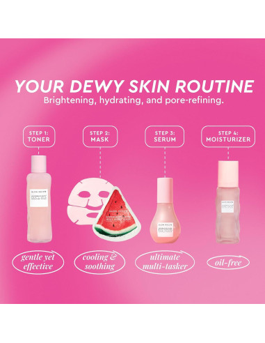 Kit de Cuidado Facial Glow Recipe Watermelon Glow - 4 Piezas