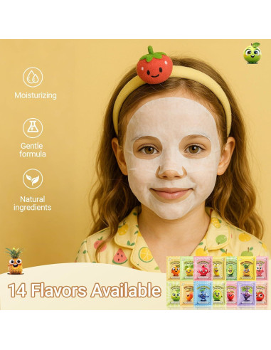 Mascarillas Faciales Erinde 14 Piezas Frutas Hidratantes