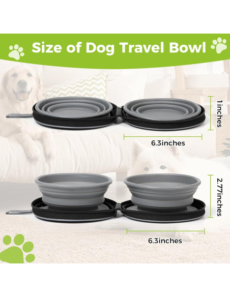 Tazón Plegable para Perro Ideamake 2 en 1 Silicona Gris Tazón Plegable para Perro Ideamake 2 en 1 Silicona Gris