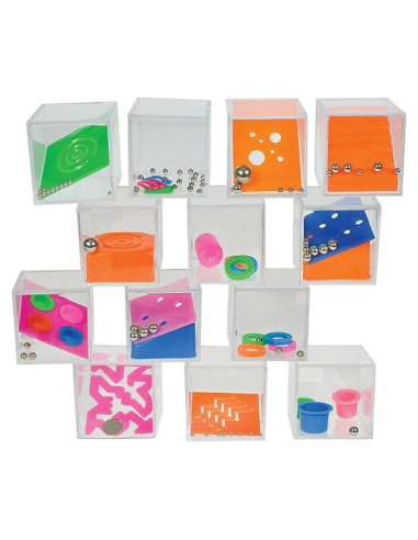 Rompecabezas Laberinto Mini Gamie - Set de 12 Cubos 3.81 cm
