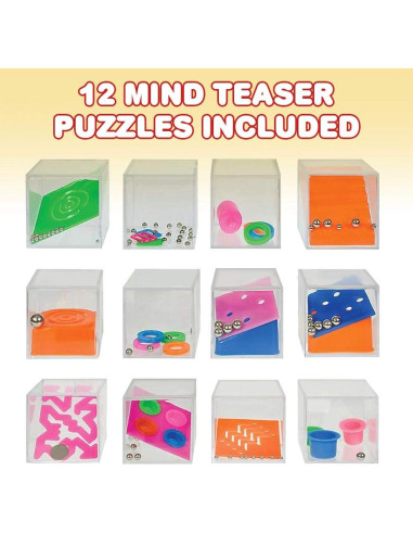 Rompecabezas Laberinto Mini Gamie - Set de 12 Cubos 3.81 cm