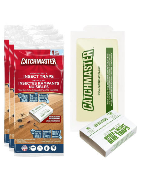 Trampas de Pegamento Catchmaster para Insectos y Plagas - 12 Unidades Trampas de Pegamento Catchmaster para Insectos y Plagas - 12 Unidades