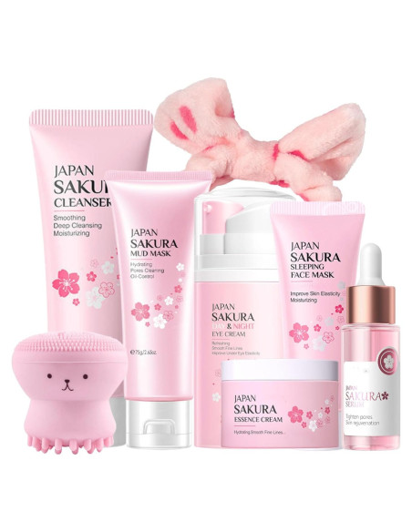 Kit de Cuidado de Piel Sakura Evolvique - 8 Piezas para Adolescentes Kit de Cuidado de Piel Sakura Evolvique - 8 Piezas para Adolescentes