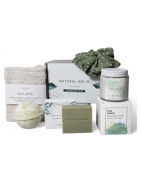 Juego de Regalo de Baño Green Spa Natural para Mujeres - 5 Piezas Juego de Regalo de Baño Green Spa Natural para Mujeres - 5 Piezas