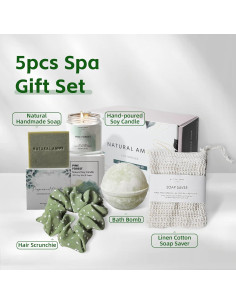 Juego de Regalo de Baño Green Spa Natural para Mujeres - 5 Piezas 2