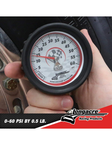 Medidor de Presión de Neumáticos Longacre 52-52003 0-60 PSI Medidor de Presión de Neumáticos Longacre 52-52003 0-60 PSI