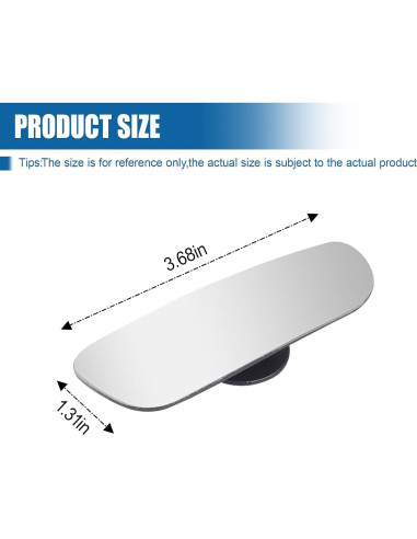 Espejo Convexo de Punto Ciego UHANBUT 9.34x3.33cm Ajustable
