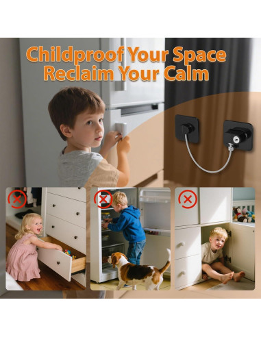 Cerradura de Refrigerador HalfofLife 4PCS Seguridad Infantil