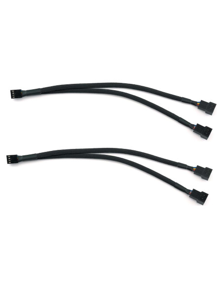 Quacc Cable Divisor PWM para Ventilador 2 PCS 26.5 cm Negro Quacc Cable Divisor PWM para Ventilador 2 PCS 26.5 cm Negro