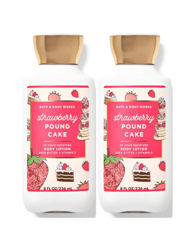 Lote de Lociones Corporales Bath & Body Works 2x236mL Fresa