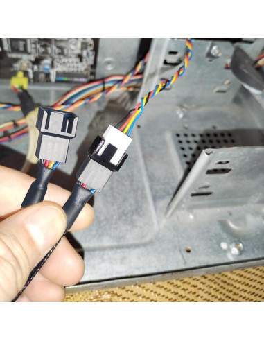 Quacc Cable Divisor PWM para Ventilador 2 PCS 26.5 cm Negro