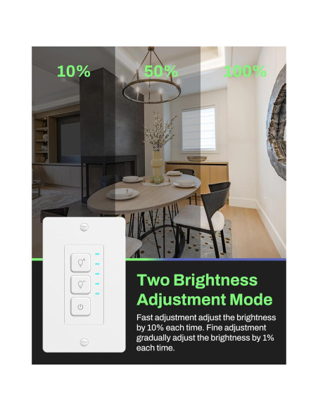 Interruptor Regulable BN-LINK para Luz LED y CFL, Blanco Interruptor Regulable BN-LINK para Luz LED y CFL, Blanco