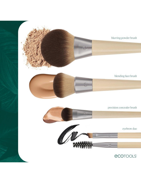 Dúo de Brochas para Cejas EcoTools - Angulada y Spoolie Dúo de Brochas para Cejas EcoTools - Angulada y Spoolie