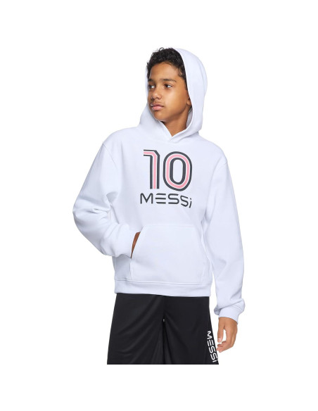 Sudadera con Capucha Messi para Niños 6 Años Blanca Sudadera con Capucha Messi para Niños 6 Años Blanca