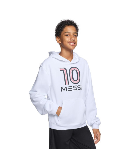 Sudadera con Capucha Messi para Niños 6 Años Blanca Sudadera con Capucha Messi para Niños 6 Años Blanca