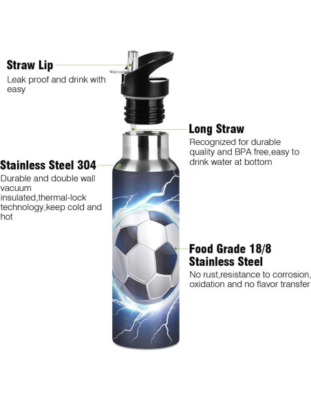 Botella de Agua Aislada Acero Inoxidable WEVIBOFU 600ml Botella de Agua Aislada Acero Inoxidable WEVIBOFU 600ml