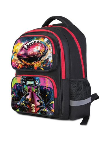 Mochila Escolar de Fútbol para Niños 6-18 Años - Oxford 900D