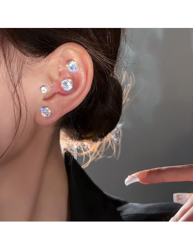 Pendientes Magnéticos YCL&TXL Acero Inoxidable Hipoalergénicos 5-8mm