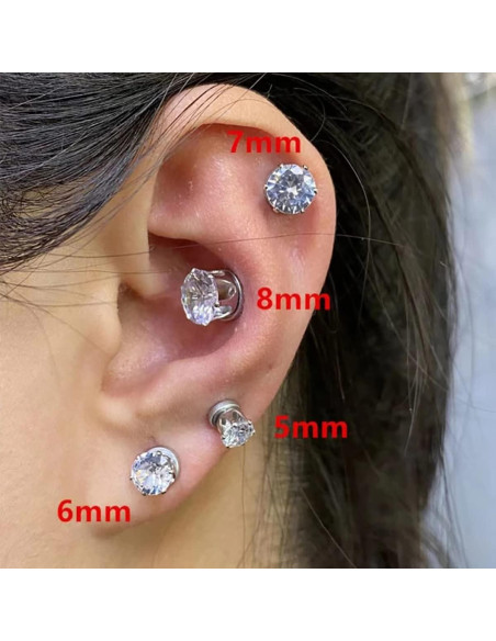 Pendientes Magnéticos YCL&TXL Acero Inoxidable Hipoalergénicos 5-8mm Pendientes Magnéticos YCL&TXL Acero Inoxidable Hipoalergénicos 5-8mm