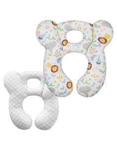 Almohada de Viaje para Bebés ZHOMA León Blanco 27x27 cm
