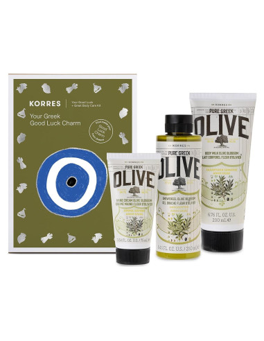 Set de Cuidado Corporal KORRES Flor de Olivo 3 Piezas