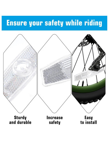 4 Reflectores de Rueda de Bicicleta ValueBargain - Seguridad y Decoración