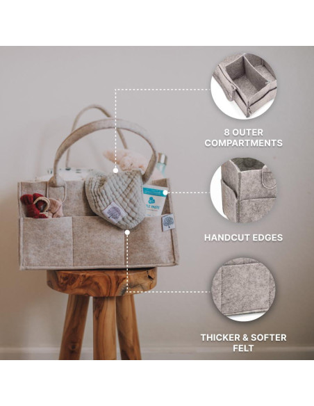 Cesta de Pañales Parker Baby - Organizador Portátil Avena Cesta de Pañales Parker Baby - Organizador Portátil Avena