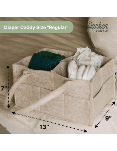 Cesta de Pañales Parker Baby - Organizador Portátil Avena