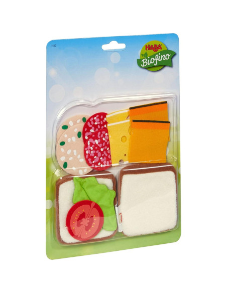 HABA Conjunto de Comida de Juguete Sandwich Suave 12 Piezas HABA Conjunto de Comida de Juguete Sandwich Suave 12 Piezas