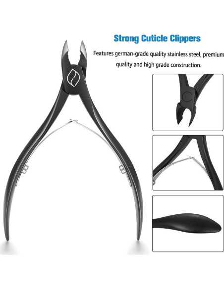 Cortadores de Cutículas FERYES Acero Inoxidable Negro 11cm Cortadores de Cutículas FERYES Acero Inoxidable Negro 11cm