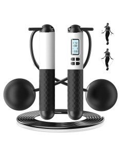 Cuerda de saltar inalámbrica IUUWON 6 cm con contador LCD