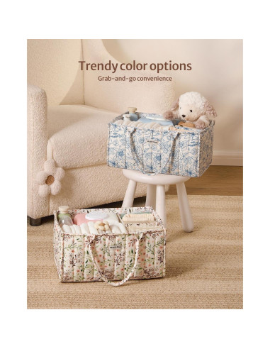 Cesta Organizadora de Pañales Blissful Diary Floral 25.4x38.1 cm