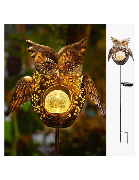 Luces Solares de Estaca Go2garden para Jardín 103.9 cm Bronce Luces Solares de Estaca Go2garden para Jardín 103.9 cm Bronce