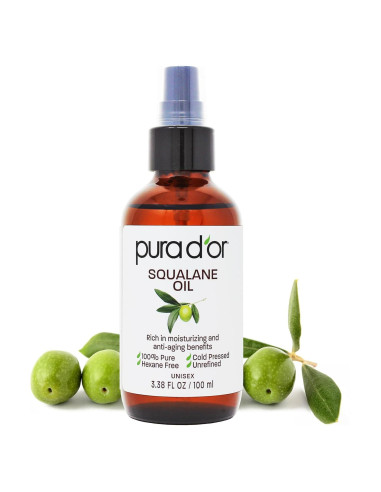 Aceite de Esqualano PURA D'OR 100% Puro 100ml - Hidratante Vegano