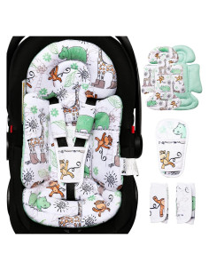 Inserto para Asiento de Auto Bebé BOMOLOUR Jirafa Azul 2 en 1
