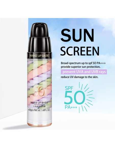 Primer Facial Hidratante Skynest 160ml 3 en 1 Color Corrector Primer Facial Hidratante Skynest 160ml 3 en 1 Color Corrector