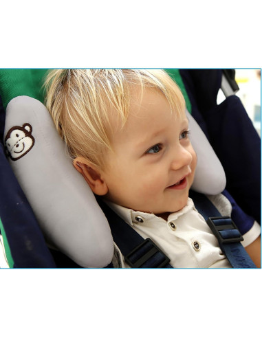 Almohada de Viaje StoHua para Bebés Ajustable Gris