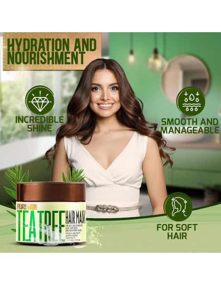 Mascarilla Acondicionadora Hidratante Pure Nature 330g - Árbol de Té Mascarilla Acondicionadora Hidratante Pure Nature 330g - Árbol de Té