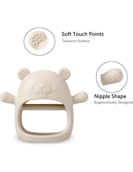 PandaEar Juguetes de Dentición Silicona 2 Piezas Alivio Bebés PandaEar Juguetes de Dentición Silicona 2 Piezas Alivio Bebés