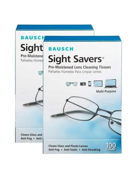 Toallitas Limpiadoras de Lentes Bau-Sch Sight Savers 200 Unidades Toallitas Limpiadoras de Lentes Bau-Sch Sight Savers 200 Unidades