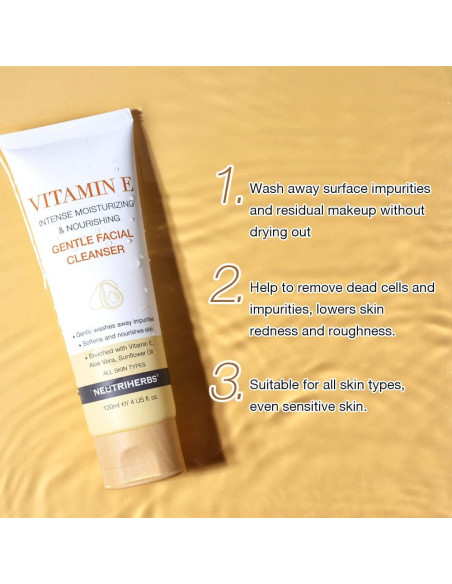 Limpiador Facial Neutriherbs Vitamina E 130g Suave para Piel Limpiador Facial Neutriherbs Vitamina E 130g Suave para Piel