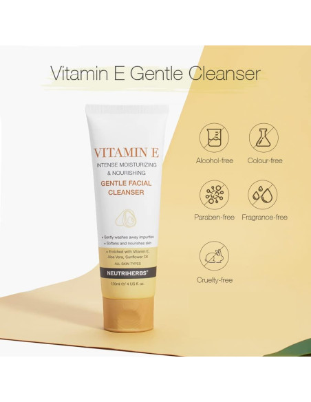 Limpiador Facial Neutriherbs Vitamina E 130g Suave para Piel Limpiador Facial Neutriherbs Vitamina E 130g Suave para Piel