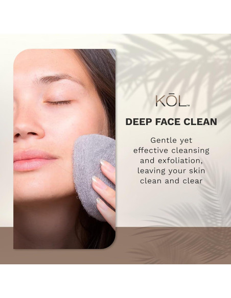 Esponjas Exfoliantes Faciales KOL - 12 Unidades Infundidas con Carbón Esponjas Exfoliantes Faciales KOL - 12 Unidades Infundidas con Carbón