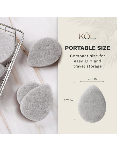 Esponjas Exfoliantes Faciales KOL - 12 Unidades Infundidas con Carbón Esponjas Exfoliantes Faciales KOL - 12 Unidades Infundidas con Carbón