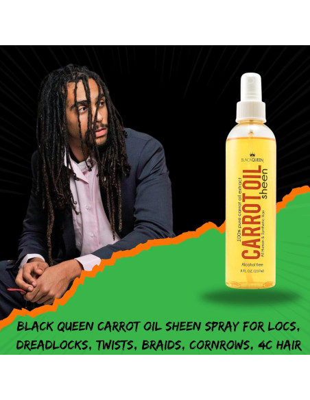 Spray Brillo Aceite Zanahoria Black Queen 227 g - Cabello 4C Spray Brillo Aceite Zanahoria Black Queen 227 g - Cabello 4C