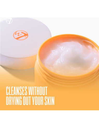 W7 Peachy Clean Set - Balsamo Limpiador y Almohadilla 120g