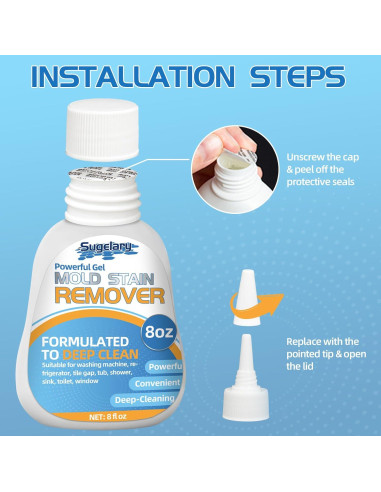 Gel Limpiador Multiusos Sugelary 236ml para Manchas y Lechada