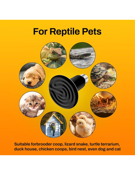 Lámpara de Calor Cerámica BN-LINK 150W para Reptiles 2-Pack Lámpara de Calor Cerámica BN-LINK 150W para Reptiles 2-Pack